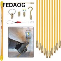 Bộ dây cáp chạy bộ FEDAOG 10 chiếc, Bộ kéo đẩy cáp 4mm đường kính sợi thủy tinh, Công cụ dây cáp trong suốt bền bỉ
