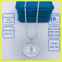Bộ dây chuyền bạc - dây lụa mặt versac cao cấp bạc 925 PHJ