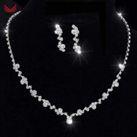 Bộ Dây Chuyền + Bông tai hợp kim phong cách Hàn Quốc cổ điển đơn giản dành cho nữ  - Ngọc Như Ý Accessories BTS002