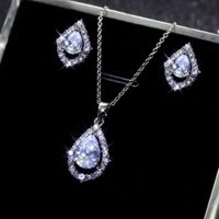 Bộ Dây Chuyền + Khuyên tai nhiều hình dạng đính đá sang trọng - Ngọc Như Ý Accessories BTS013