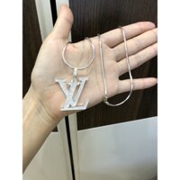 Bộ dây chuyền LV bạc size to cho nam Minh Tâm Jewelry