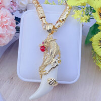 Bộ Dây Chuyền Nam Rồng Hoàng Đế Mạ Vàng 18k Khoá Hộp Có Ký Hiệu Bền Đẹp, Sang Trọng,Bảo Hành 12th