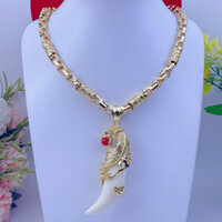 Bộ Dây Chuyền Nam Rồng Hoàng Đế Mạ Vàng 18k Khoá Hộp Có Ký Hiệu Bền Đẹp, Sang Trọng