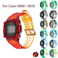 Bộ Dây Đeo + Vỏ Bọc Bằng silicone Trong Suốt Cho casio g-shock dw-5600 gw-b5600 g-5600e g-5000 gw-m5610 g-5600e g-5000