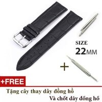 BỘ dây đồng hồ da cao cấp SIZE 22mm kèm chốt và cây thay dây B804