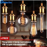 Bộ dây Led đèn thả đuôi đồng thả trang trí nhà quán cà phê E27 220V 40W Ngân Tin (Tặng kèm bóng đèn led edison 4w)