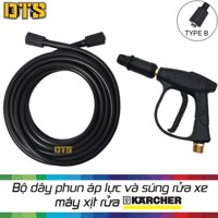 Bộ dây phun áp lực và súng xịt rửa ngắn cho máy phun xịt rửa Karcher K1, K2 - K7 (Đầu dây vặn vào máy TYPE B)
