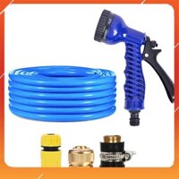 Bộ dây và vòi xịt tăng áp lực nước,rửa xe, tưới cây 15m (cút nhựa nối đồng nhựa) 206843