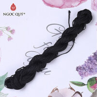 Bó dây vải dù thắt vòng tay handmade loại 1,5mm bó 10m - Ngọc Quý - Đen