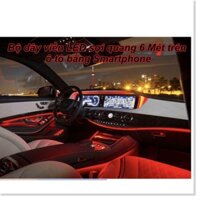 Bộ dây viền LED sợi quang 6 Mét trang trí nội thất ô tô điều khiển bằng Smartphone