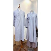 (BỒ ĐỀ TIỆM)Set phật tử(NAM +NỮ) -đò lam áo tràng Đài Loan -chất liệu kate lụa (MBAT)