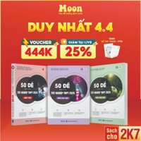 Bộ đề trắc nghiệm 2025 Khối B: 3 Sách luyện đề minh hoạ ôn thi thpt môn toán hoá sinh moonbook