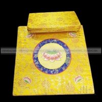 Bộ Đệm. Thiền Lễ Phật, Ruột Xơ Dừa Bọc Gấm Vàng Hoa Sen