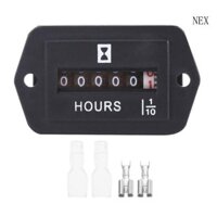 Bộ đếm thời gian tích lũy công nghiệp di động NEX Màn hình kỹ thuật số Đồng hồ đo giờ điện tử cho máy phát điện động cơ Diesel-Gasoline