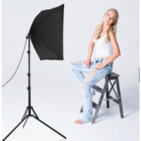 Bộ đèn chụp ảnh Studio, quay phim, Livestream chuyên nghiệp_Tripod cao 2m1, Softbox 50x70cm, Đèn led 85w/155w