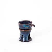 Bộ Đèn Giữ nóng Cà Phê - Bộ Đèn Đốt Tinh Dầu Men Xanh Hoả Biến - Bộ cafe nóng - Gốm Sứ Unika Bát Tràng
