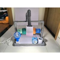 Bộ đèn học, quạt, đế đựng bút, thời khoá biểu bằng ống nước