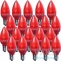BỘ ĐÈN LED 20 TRÁI ỚT TIẾT KIỆM ĐIỆN (1W) ĐUÔI VẶN E12-220V (Ánh sáng đỏ)