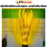 Bộ đèn LED Bông lúa mạch 10 bó màu vàng ấm trang trí bàn thờ siêu đẹp