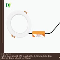 Bộ đèn LED downlight Điện Quang ĐQ LRD07 09865 90 ( 9W daylight, 3.5inch, bầu kín, đường kính khoét lỗ 90mm )