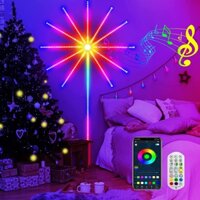 Bộ đèn LED pháo hoa trang trí trong nhà điều chỉnh qua điện thoại cao cấp giá (kho duong hang)