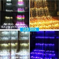 Bộ Đèn Led Thả Rèm Mưa Rơi/ Thác Nước - Đèn Nháy Thả Mành 10 Sợi dài  3m thả 2m [có video]