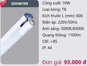 Bộ đèn led tuýp  Duhal SDHM109