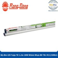 Bộ đèn LED Tuýp T8 1.2m 18W Nhôm Nhựa BD T8L M11/18Wx1 Rạng Đông - Hàng Chính Hãng