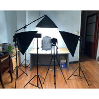 Bộ Đèn livestream Studio Chụp Ảnh Kèm Bóng 150w Softbox 50x70cm - Chính Hãng HD DESIGN