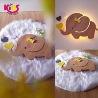 Bộ đèn ngủ treo tường "hình voi" cho bé