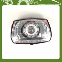 Bộ Đèn pha led bi cầu cho Dream 2 đầu bằng siêu đẹp - nguyên bộ như hình gồm choá và đèn