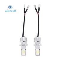 Bộ đèn pha LED siêu sáng 2X H3 100W 10000LM Bóng đèn DRL sương mù 6000K Trắng