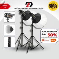 Bộ Đèn Softbox Cầu Bediro Studio Livestream Chuyên Nghiệp Đèn chụp studio công suất lớn - Đèn 3 màu sáng mịn DOCLA CASE