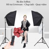 Bộ đèn Softbox studio - Hỗ trợ chụp ảnh, quay phim, livestream bán hàng trực tuyến, makeup chuyên nghiệp