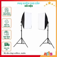 Bộ đèn studio chụp ảnh, quay phim, Livestream chuyên nghiệp cao 2m softbox 50x70cm