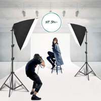 Bộ đèn studio chụp ảnh, quay phim, Livestream chuyên nghiệp, cao 2m softbox 50x70cm