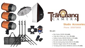Bộ đèn studio flash Godox 300 SDI