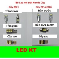 Bộ đèn trần Honda City led nội thất led trần T10 và 31mm led cốp sau