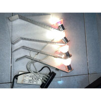 bộ đèn x4 halogen 12v 35w+ alapto 220v, deco hoặc chiếu sáng vàng