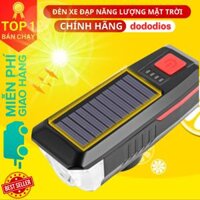 Bộ Đèn Xe Đạp dododios Và Còi Năng Lượng Mặt Trời USB Có Thể Sạc Lại 4 Chế Độ Đèn Pha Xe Đạp - Hàng Chính Hãng dododios - Đèn NLMT Xanh Lá