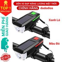 Bộ Đèn Xe Đạp dododios Và Còi Năng Lượng Mặt Trời USB Có Thể Sạc Lại 4 Chế Độ Đèn Pha Xe Đạp - Hàng Chính Hãng dododios - Đèn NLMT Đỏ