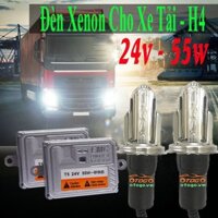 Bộ Đèn Xenon Xe Tải 24V-55w Siêu Sáng 4300K - 6000K - Chân Đèn H4 - x-24-55-h4