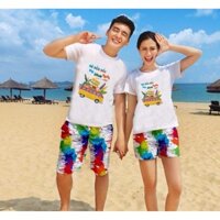 BỘ ĐI BIỂN QUẦN ÁO CẶP ĐÔI, GIA ĐÌNH ĐI BIỂN GIÁ RẺ SẬP SÀN