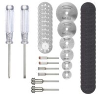 Bộ đĩa cắt lưỡi cưa tròn Mini 45 chiếc Đĩa bánh xe mài Đĩa cắt bánh xe Đĩa cắt cho dụng cụ quay với hộp đựng trong suốt Phụ kiện mài điện cho Cutt
