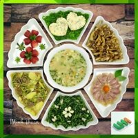 Bộ đĩa hoa mặt trời gốm sứ Bát Tràng đẹp lung linh ảnh thật