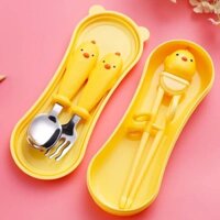 Bộ đĩa muỗng nĩa ăn cho bé
