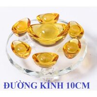 Bộ dĩa thất tinh trận đồ thỏi vàng (10cm) chiêu tài & bảo hộ gia chủ