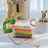 Bộ dĩa thìa ăn bánh uống trà cafe, ăn hoa quả Thiên Nga