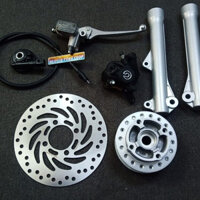 Bộ đĩa trước-- wave S110-- tặng dây dầu tặng bao tay xe máy