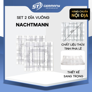 Bộ đĩa vuông Nachtmann Square Plate Square 101045 - Bộ 2 chiếc 21cm